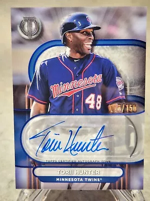 Torii Hunter 2024 Topps Tribute Auto Blue 118/150 Minnesota Twins On Card 🔥  • $17