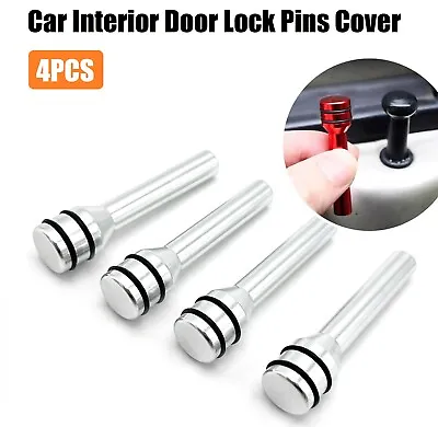 4PCS Interior Door Lock Knob Car Door Lock Pins Cover Aluminum Car Accessories • $7.90