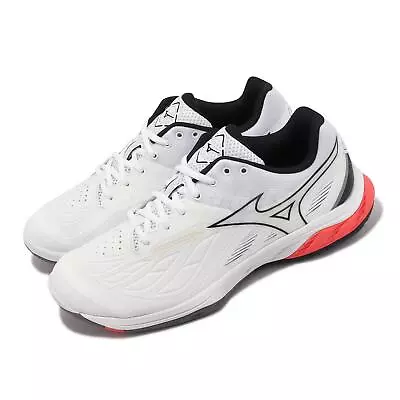 Mizuno Wave Fang 2 Wide White Black Red Men Badminton Sports Shoes 71GA2313-21 • $119.99