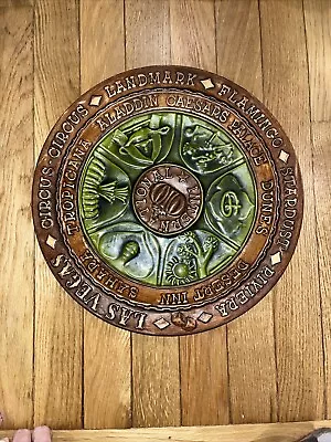 Vintage Las Vegas Casinos 12” Round Treasure Craft Souvenir Plate Stardust Dunes • $9.99