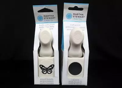 2 Martha Stewart 1  Paper Punches New / Sealed - Monarch Butterfly Solid Circle • $17.03