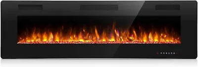 50''Electric Fireplace Recessed Wall Mounted Fireplace Heater Ultra Thin • $184.99