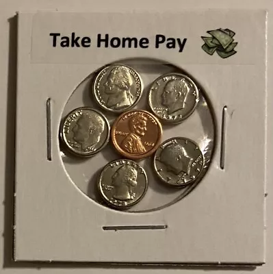   Take Home Pay   - Modern Mini U.s. Coins Set In Holder   • $7.98