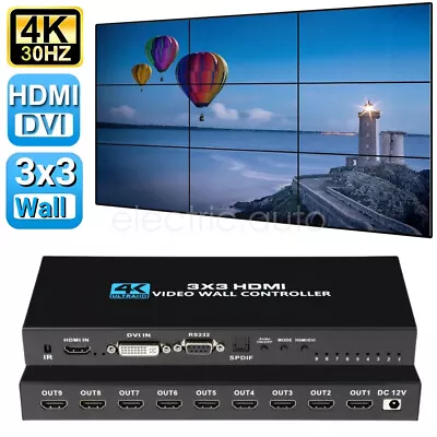 1x4 1in:4out HDMI Distribution Amplifier Amp Splitter Multiplier 3D 1080p 2K 4K • $90.76