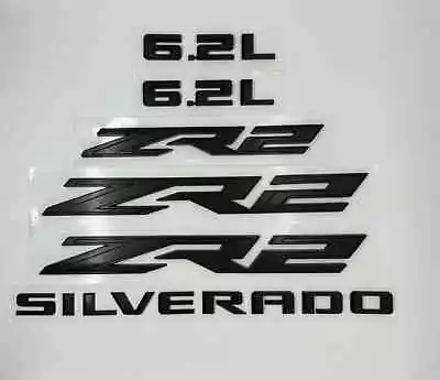 Chevy Silverado ZR2 - Blackout Badge Kit Matte Black • $285