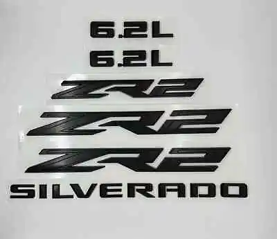 Chevy Silverado ZR2 - Complete Blackout Badge Kit Matte Black • $285