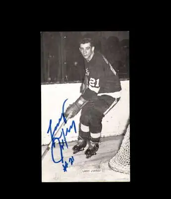 Larry Jeffrey Signed JD McCarthy Vintage Postcard 1950`s 60`s Detroit Red Wings  • $15