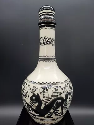 LUX San Marino Marmaca Decorated With Cat Decanter Vintage Italy • $26