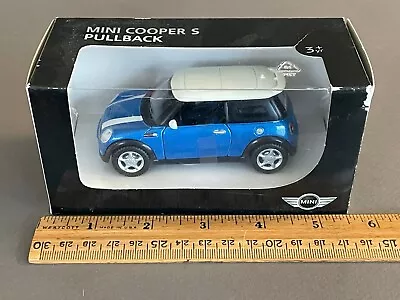 Mini Cooper S Pullback Blue Bmw Group Diecast Model Car Nib 80450433007 • $12.97