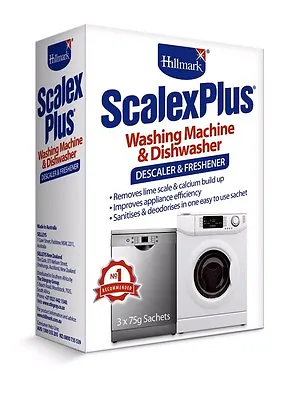 Washing Machine & Dishwasher Descaler & Freshner 3 X 75g HILLMARK SCALEX PLUS • $22.99