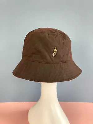 Jack Murphy Waxed Cotton Hat Brown 57cm Medium Outdoor Bucket Hat • £19.99