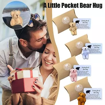 A Little Animal Pocket Hug Tiny Handmade Bear Collectible Plush Toy Gift. • £2.08