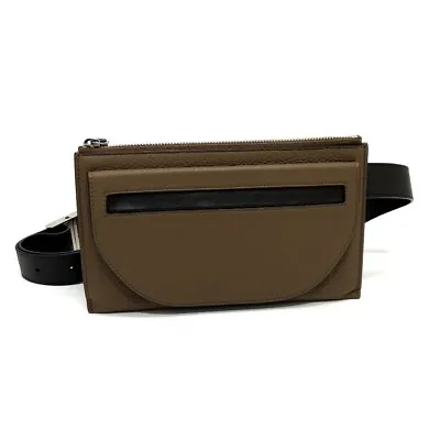 BURBERRY 80424891 Olympia Belt Two-tone Color Waist Pouch Leather Brown • $943.80
