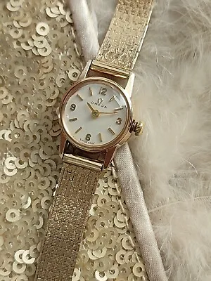 Ladies Omega 9ct Gold Cocktail Dress Bracelet Watch C1960s Mint You're Worth It! • £675