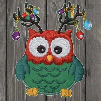 $4.75 • Buy Christmas Owl Embroidered Patch — Iron On