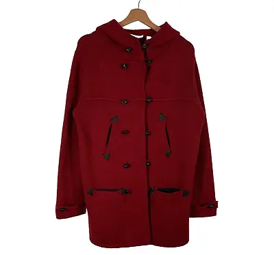 Country Road Australia Knitted Coat Womens Size S 100% Lambswool Red Warm • £29.96