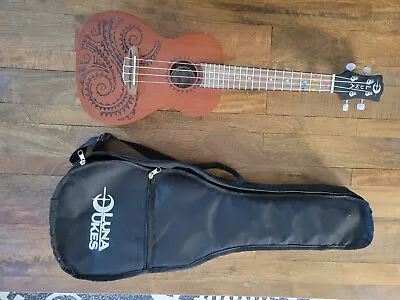 Luna UKETCMAH Concert Tattoo Mahogany Ukulele • $65