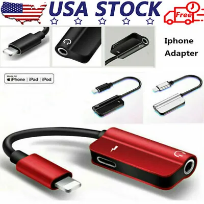 3.5mm Headphone Jack AUX Splitter Adapter And Charger For IPhone 12 11 XS X 8 7 • $3.98