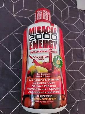 Century Systems Miracle 2000 Energy Total Body Liquid Nutrition 32Oz New 9/31/24 • $45.98