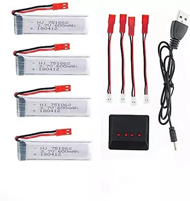 $35.99 • Buy 4pcs Lipo Battery 3.7V 600mAh RC Quadcopter UDI U817 U817C U817A U818A V959 V969
