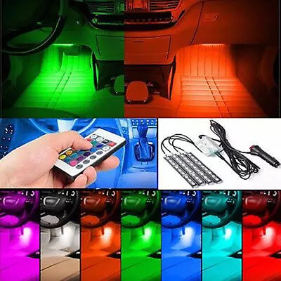 4x RGB 36SMD 5050 LED Panel Light Festoon Dome Car Interior Lamp Bulb Full Color • $12.73