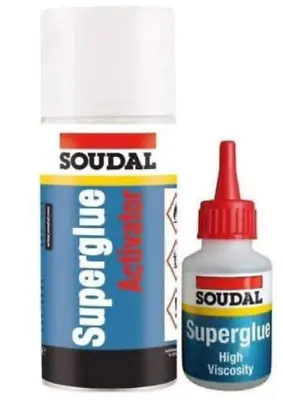 Mitre Bond Kits Wood Plastic Soudal 50g Superglue 200ml Activator Glue Adhesive • £7.79