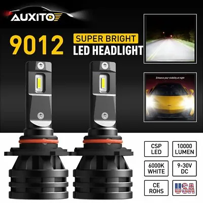 AUXITO Super Bright 9012 LED Headlight Kit Bulb High Low Beam White HIR2 10000LM • $20.89