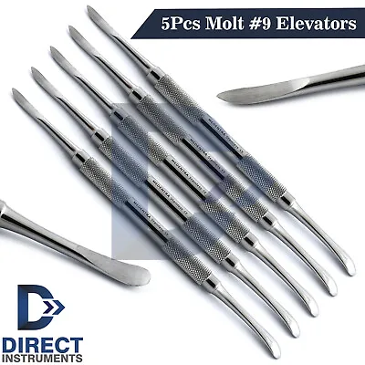 $29.97 • Buy 5 Pieces Dental MOLT # 9 Periosteal Elevators Implant Surgical Gingival Tissues