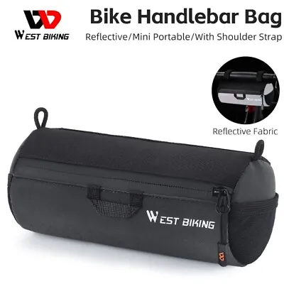 WEST BIKING Bicycle Handlebar Bag Shoulder Bag Waterproof Reflective Bike Bag • $13.49