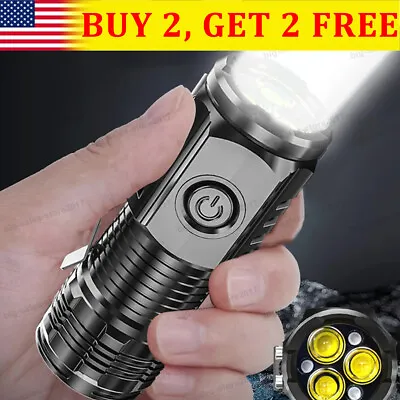 Rechargeable LED Tactical Work Light Magnetic Base Super Bright Torch Penlight • $6.82
