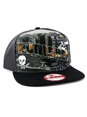 New Era Punisher 9fifty A-Frame Snapback Hat Adjustable Marvel Black Grey NWT • $31.45