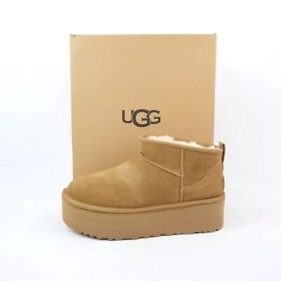 UGG Classic Ultra Mini Platform Boots In Chestnut (1135092) - Women's US 9 • $99.99