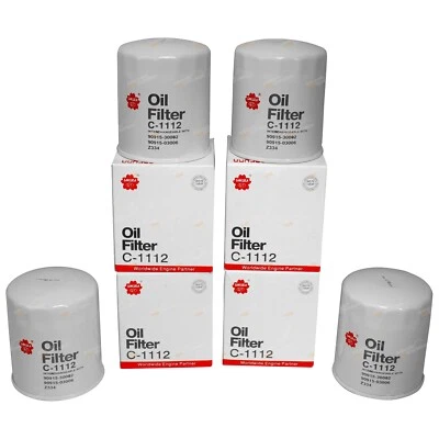 4 Oil Filters For Courier PE WL 2.5L Diesel Ute 2/90~5/00 GL XL XLT Engine =Z334 • $64.95