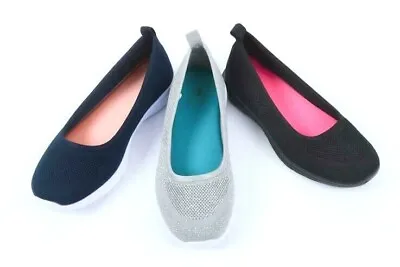 £15.90 • Buy Ladies Memory Foam Slip On Canvas Plimsolls Pumps Trainers Shoes,size 3-8 Bxt