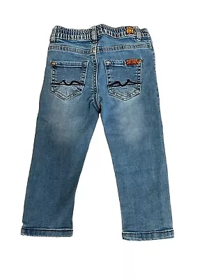 7 For All Mankind Baby Unisex Skinny Blue Denim Jeans Size 18 Months • $12.99