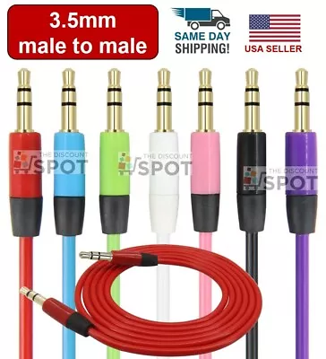 3.5mm Male To Male Aux Cable Cord Car Audio PC Headphone Jack 4FT • $3.99