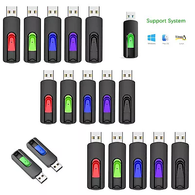 2GB Flash Drive Thumb Drive USB 2.0 Stick Memory Stick Storage Lot Pack • $27.99