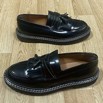 £29.99 • Buy Asos Tassel Loafers Shoes Size UK 11 Mens Patent Leather Slip On Shoes Pre Loved