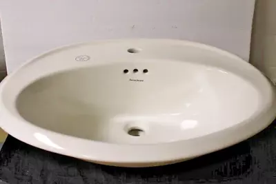 AMERICAN STANDARD Countertop Ceramic Sink Bowl Single Faucet Hole Ellisse Petite • £38.54