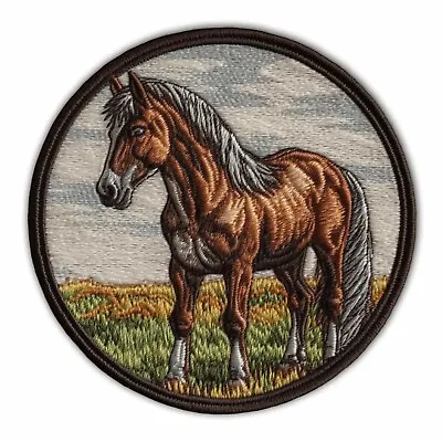 Horse Patch Iron-on Applique Farm Animal Badge Colt Gallop Mare Pony Mustang • $4.87