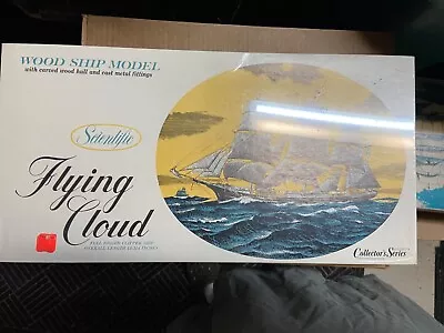 NOS Vintage Scientific Flying Cloud Wood Ship Model #167 NEW Untouched Excellent • $25