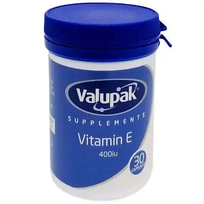 £3.09 • Buy Valupak Vitamin E 400iu Capsules – Pack Of 30 (Expiry Date 28/10/2023)