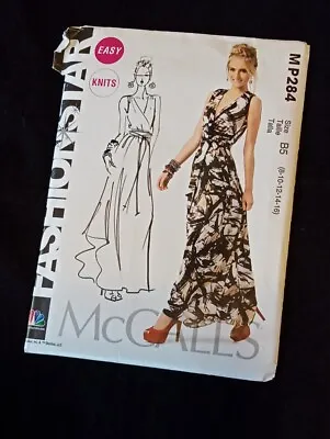 McCall's UNCUT Easy Pattern MP284 Misses Knit Maxi Dress With Belt Size 8-16 NEW • $10.99