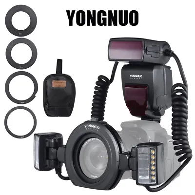 Yongnuo YN24EX E-TTL Macro Flash Speedlite Flash Head + 4pcs Adapter Ring • $267.85