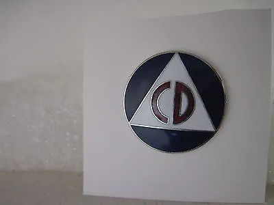 19??  CD Civil Defense  Vintage Style  Logo   Pin   • $17.88