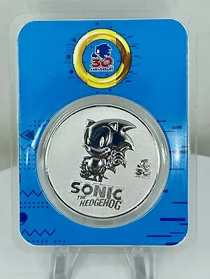 SONIC The Hedgehog 30th Anniversary 2021 Niue 1 Oz .999 FINE SILVER In TEP • $35