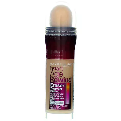 Maybelline Instant Age Rewind Eraser Treatment Makeup Creamy Ivory 120 SPF ... • $17.29