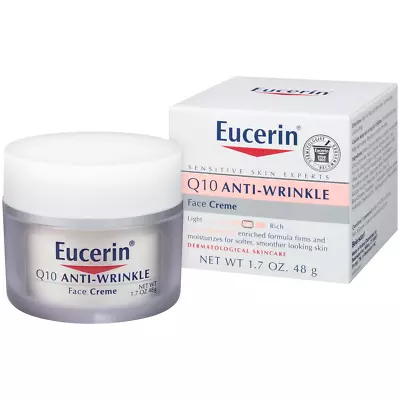 Eucerin Q10 Anti-Wrinkle Sensitive Skin Unscented Face Cream - 1.7oz • $9.99