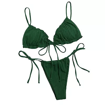 Women Swimsuit Adjustable Padded Spaghetti Strap Padded Bikini Swimwear • $22.60
