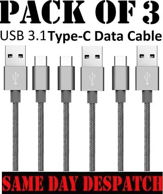 USB Type C(USB-C) To USB Cable Nylon Braided Charge For LG G5Nexus 5X/6PZUK Z1 • £5.99